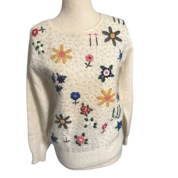 Bleyle Vintage Lambs Wool Angora Embroidered Sweater - Picture 2 of 5